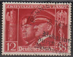 Третій Рейх (-) Третий Рейх (-) ^/--/^ 1941 - Рейх - Гітлер-Муссоліні Mi.763 _5,50 € ^_^^^ 1941 - Рейх - Гитлер-Муссолини Mi.763 _5,50 € - фото фото фото
