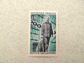 Франція Франция ^/--/^ Поштова марка Франція &amp;quot; Концтабір &amp;quot; 1965 рік ** ^_^^^ Почтовая марка Франция &amp;quot; Концлагерь &amp;quot; 1965 год ** - фото фото фото