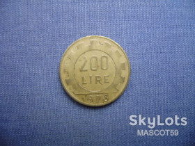 Італія і Ватикан Италия и Ватикан ^/--/^ Италия 200 лир 1978 г. ^_^^^ Італія 200 лір 1978 р. - фото фото фото