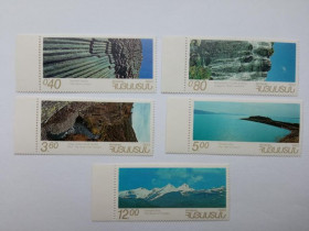 Вірменія Армения ^/--/^ АРМЕНИЯ 1993 г. ARMENIAN LANDSCAPES. 5 марок c полями ^_^^^ Арменія 1993 р. ARMENIAN LANDSCAPES. 5 марок c полями - фото фото фото