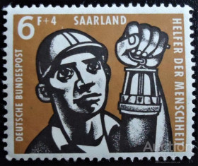 НДР, ФРН ГДР, ФРГ ^/--/^ Германия Саар 1957 - 1959. № 26-29 серия ^_^^^ Німеччина Саар 1957 — 1959. No 26-29 серія - фото фото фото