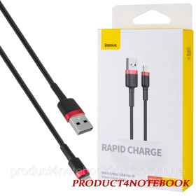 Кабелі Кабели ^/--/^ Кабель Baseus Cafule Cable USB to iP 1.5 /--/ A 2 /--/ m Red+Black (CALKLF-C /--/ 19) - фото фото фото