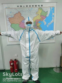 Інше Другое ^/--/^ Комбінезон захисний стерильний з капюшоном на блискавці білий розмір XXL Н /--/ 1890 шви проклеєні і блискавка заклеюється ^_^^^ Комбинезон защитный стерильный с капюшоном на молнии белый размер XXL Н /--/ 1890 швы проклеены и молния заклеивается - фото фото фото