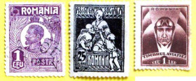 Румунія Румыния ^/--/^ РУМЫНИЯ   1920-1931 Набор 3 марки ^_^^^ Румунія 1920-1931 Набір 3 марки - фото фото фото