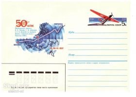 Тематичні колекції Тематические коллекции ^/--/^ Авиация СССР  1987 г - 2 ХМК  СГ - 4 скана - перелеты ^_^^^ Авіація СРСР 1987 р - 2 ХМК СГ - 4 скана - перельоти - фото фото фото
