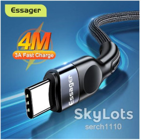 Кабелі Кабели ^/--/^ Essager USB Type C Nylon кабель быстрой зарядки QC /--/ 3.0 5 /--/ V/3 /--/ A 1 м ^_^^^ Essager USB Type C Nylon кабель швидкої зарядки QC /--/ 3.0 5 /--/ V/3 /--/ A 1 м - фото фото фото