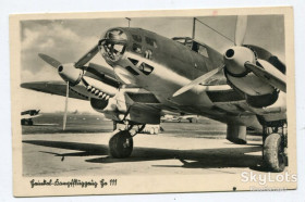 Іноземні Иностранные ^/--/^ Поштівка бомбардувальник Heinkel He /--/ 111 ^_^^^ бомбардировщик Heinkel He /--/ 111 - фото фото фото