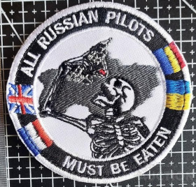 Інше Другое ^/--/^ Шеврон Украина All russian pilots must be eaten № 176 ^_^^^ Шеврон Украина All russian pilots must be eaten No 176 - фото фото фото