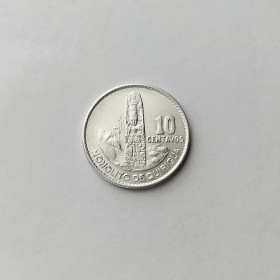 Гватемала Гватемала ^/--/^ 10 СЕНТАВО Гватемала 1960 состояние UNC серебро ^_^^^ 10 Сентаво Гватемала 1960 стан UNC срібло - фото фото фото