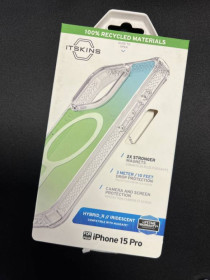 Чохли, бампера Чехлы, бампера ^/--/^ Чохол iTSkins для iPhone 15 Pro HYBRID R Iridescent with MagSafe green ^_^^^ Чехол iTSkins для iPhone 15 Pro HYBRID R Iridescent with MagSafe green - фото фото фото
