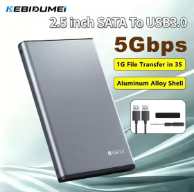 Кишені для HDD Карманы для HDD ^/--/^ Зовнішній корпус KEBIDUMEI для 2,5-дюймового жорсткого диска SSD 5 Гбіт/с з алюмінієвого сплаву з теплорозсіюванням для Macbook+Чохол. Розпродаж! - фото фото фото