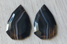 Агат Агат ^/--/^ Натуральный агат  пара 23 Ct 28 x 18 мм ^_^^^ Натуральний агат пари 23 Ct 28 x 18 мм - фото фото фото