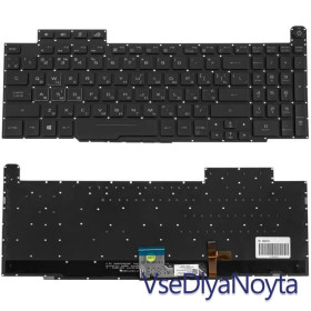 Клавіатури Клавиатуры ^/--/^ Клавиатура для ноутбука ASUS (GM /--/ 501 series) ukr, black, без фрейма, подсветка клавиш (RGB) (ОРИГИНАЛ ^_^^^ Клавіатура для ноутбука ASUS (GM /--/ 501 series) ukr, black, без фрейму, підсвічування клавіш (RGB) - фото фото фото