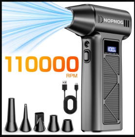 Інше Другое ^/--/^ Потужний турбо вентилятор NOPNOG 110000 об/хв   (LED екран, насадки) ^_^^^ Мощный турбо вентилятор NOPNOG 110000 об/мин (LED экран, насадки) - фото