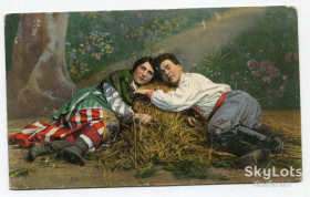 Україна Украина ^/--/^ Поштівка &amp;quot;Цікава розмова&amp;quot; 1915-1916 р. ^_^^^ Почтовка &amp;quot;Интересный разговор &amp;quot; 1915-1916 гг. - фото фото фото