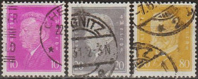 Веймарська республіка Веймарская республика ^/--/^ 1930 - Німеччина - Стандарт - Президенти Mi.435-37 _5,0 € ^_^^^ 1930 - Германия - Стандарт - Президенты Mi.435-37 _5,0 € - фото фото фото