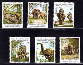 Фауна Фауна ^/--/^ Лаос 1982 г MNH - слоны ^_^^^ Лаос 1982 MNH - слони - фото фото фото