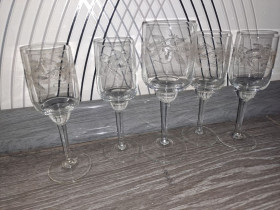 Статуетки, Скульптури, Фігурки, Фарфор Статуэтки, Скульптуры, Фигурки, Фарфор ^/--/^ Бокал фужер 14.5 /--/ см СССР 5 шт тонкий хрусталь ^_^^^ Бокал фужер 14.5 /--/ см СРСР 5 шт тонкий кришталь - фото фото фото