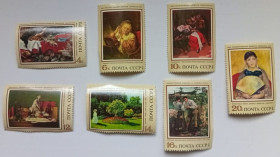 СРСР - СССР - ^/--/^ СССР 1973 Зарубежная живопись в музеях, MNH (I) ^_^^^ СРСР 1973 Зарубіжний живопис в музеях, MNH (I) - фото фото фото