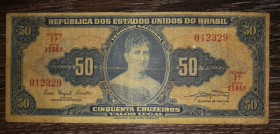 Бразилія Бразилия ^/--/^ BRAZIL Бразилія 50 крузейро 1961 Valor Legal. Estampa 1 Підписи: Carrilho, Mariani. ABNC. Без штампу ^_^^^ Brazil Бразилия 50 крузейро 1961 Valor Legal. Подписи: Carrilho, Mariani. ABNC. Без штампа - фото фото фото