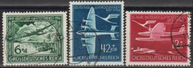 Третій Рейх (-) Третий Рейх (-) ^/--/^ 1944 - Рейх - 25 років авіапошти Mi.866-68 _6,0 € ^_^^^ 1944 - Рейх - 25 лет авиапочты Mi.866-68 _6,0 € - фото фото фото