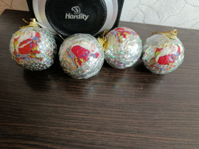 Інше Другое ^/--/^ 4 шт одним лотом елочная игрушка шар Merry Christmas ^_^^^ 4 шт одним лотом ялинкова іграшка куля Merry Christmas - фото фото фото