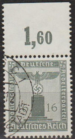 Третій Рейх (-) Третий Рейх (-) ^/--/^ 1938 - Рейх - Службова марка - Орел 16 Mi.151 _Поле _12,0 € ^_^^^ 1938 - Рейх - Служебная марка - Орел 16 Mi.151 _Поле _12,0 € - фото фото фото