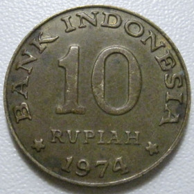 Індонезія Индонезия ^/--/^ Індонезія 10 рупій 1974 року. ФАО - Національна програма енергозбереження 40868 ^_^^^ Индонезия 10 рупий 1974 года. ФАО - Национальная программа энергосбережения 40868 - фото фото фото