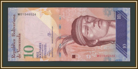 Венесуела Венесуэла ^/--/^ Венесуэла 10 боливаров 2013 Р-90  (90 /--/ d) UNC ^_^^^ Венесуела 10 боліварів 2013 Р-90 (90 /--/ d) UNC - фото фото фото