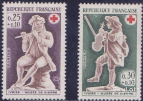 Франція Франция ^/--/^ Франция 1967 искусство скульптура Mi 1607-1608 MNH ^_^^^ Франція 1967 мистецтво скульптура Mi 1607-1608 MNH - фото фото фото