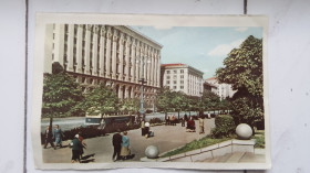 СРСР СССР ^/--/^ Открытка Киев На Крещатик е Автобус Примерно 1959 - 1963 гг ^_^^^ Листівка Київ На Хрещатик е Автобус Приблизно 1959 - 1963 рр - фото фото фото