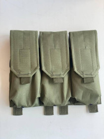 Інше Другое ^/--/^ Подсумок тройной для магазинов АК закрытый с MOLLE Олива ^_^^^ Підсумок потрійний для магазинів АК закритий з MOLLE Оліва - фото фото фото