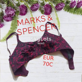 Бюстгальтери Бюстгальтеры ^/--/^ Marks&amp;Spencer EUR 70 /--/ C Бюстгальтер бесшовный без косточки фуксия в принт ^_^^^ Marks&amp;Spencer EUR 70 /--/ C Бюстгальтер безшовний без кісточки фуксія в принт - фото фото фото