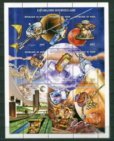 Освоєння космосу Освоение космоса ^/--/^ Нигер Niger  Space 2001 Mi 1917-1925  Space history   MNH ^_^^^ Нігер Niger Space 2001 Mi 1917-1925 Space history MNH - фото фото фото