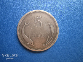Данія Дания ^/--/^ Монета 5 ере Данія 1874 фауна дельфін ^_^^^ Монета 5 эре Дания 1874 фауна дельфин - фото фото фото
