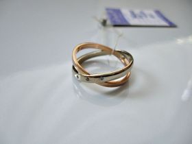 Кільця Кольца ^/--/^ КОЛЬЦО из белого и красного Золота 585 пробы 3.69 грамма 17.5 размер ^_^^^ Кільце з білого і червоного Золота 585 проби 3.69 грама 17.5 розмір - фото фото фото