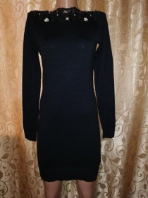 Сукні Платья ^/--/^ Красивое короткое женское трикотажное платье с кружевом Bluoltre ^_^^^ Красива коротка жіноча трикотажна сукня з мережевим Bluoltre - фото фото фото
