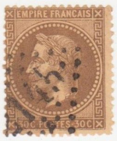 Франція Франция ^/--/^ Франция 1863 г.№ 29 гашеная ^_^^^ Франція 1863 р. No 29 гашена - фото фото фото