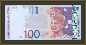 Малайзія Малайзия ^/--/^ Малайзия 100 ринггитов 2001 P-44  (44 /--/ d) UNC ^_^^^ Малайзія 100 рінггітів 2001 P-44 (44 /--/ d) UNC - фото фото фото