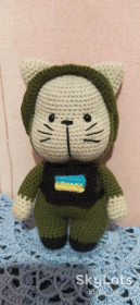 М'які іграшки Мягкие игрушки ^/--/^ Котик ЗСУ вязаный ^_^^^ Котик ЗСУ в'язаний - фото фото фото