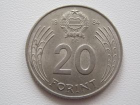 Угорщина Венгрия ^/--/^ Венгрия 20 форинтов 1984 года #18392 ^_^^^ Угорщина 20 форинтів 1984 року #18392 - фото фото фото