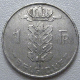 Бельгія Бельгия ^/--/^ Бельгія 1 франк 1967 року Belgique 42601 ^_^^^ Бельгия 1 франк 1967 года Belgique 42601 - фото фото фото