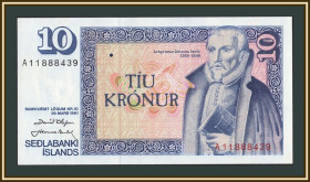 Скандинавія Скандинавия ^/--/^ Исландия 10 крон 1961  (1981) P-48  (48 /--/ a.2) UNC ^_^^^ Ісландія 10 крон 1961 (1981) P-48 (48 /--/ a.2) UNC - фото фото фото