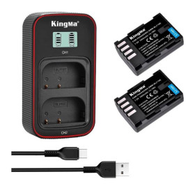 Акумулятори Аккумуляторы ^/--/^ 3-Pack KingMa Panasonic DMW-BLF /--/ 19 /--/ E (2 АКБ KingMa DMW-BLF /--/ 19 /--/ E и 1 ЗУ на две батареи) ^_^^^ 3-Pack KingMa Panasonic DMW-BLF /--/ 19 /--/ E (2 АКБ KingMa DMW-BLF /--/ 19 /--/ E і 1 ЗУ на дві батареї) - фото фото фото