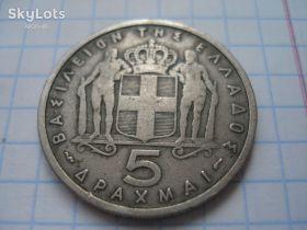 Греція Греция ^/--/^ 5 /--/ драхм 1954 Греція ^_^^^ 5 /--/ драхм 1954 Греция - фото фото фото