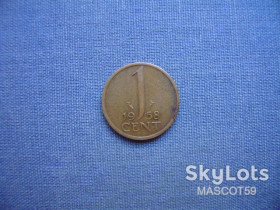 Нідерланди Нидерланды ^/--/^ Нидерланды 1 цент 1958 г. ^_^^^ Нідерланди 1 цент 1958 р. - фото фото фото