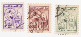 Сирія Сирия ^/--/^ Сирия 1954  г. № 547‑549 гашеная серия ^_^^^ Сирія 1954 р. No 547-549 гашена серія - фото фото фото