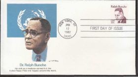 Європа Европа ^/--/^ США 1982 НОБЕЛЕВСКИЙ ЛАУРЕАТ ДОКТОР РАЛЬФ БАНЧ БОРЕЦ ЗА МИР РАЗОРУЖЕНИЕ Один КПД Mi.1524 ^_^^^ 1982 — НОБЕЛЬВСЬКИЙ ЛАУРЕАТ ДОКТОР РАЛЬФ БАНЧ БОРЕЦ ЗА СВІТ РОЗБОРЕННЯ Один ККД Mi.1524 - фото фото фото
