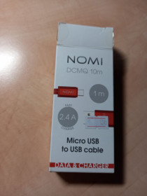 Кабелі Кабели ^/--/^ Кабель для зарядки Nomi DCMQ 10 /--/ m длина 1 метр ^_^^^ Кабель для зарядки Nomi DCMQ 10 /--/ m довжина 1 метр - фото фото фото