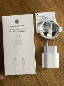 Зарядні пристрої Зарядные устройства ^/--/^ Быстрая Зарядка для iPhone 13 Pro Max 20 /--/ W USB-C + Кабель Type-C на Lightning ^_^^^ Швидка Зарядка для iPhone 13 Pro Max 20 /--/ W USB-C + Кабель Type-C на Lightning - фото фото фото